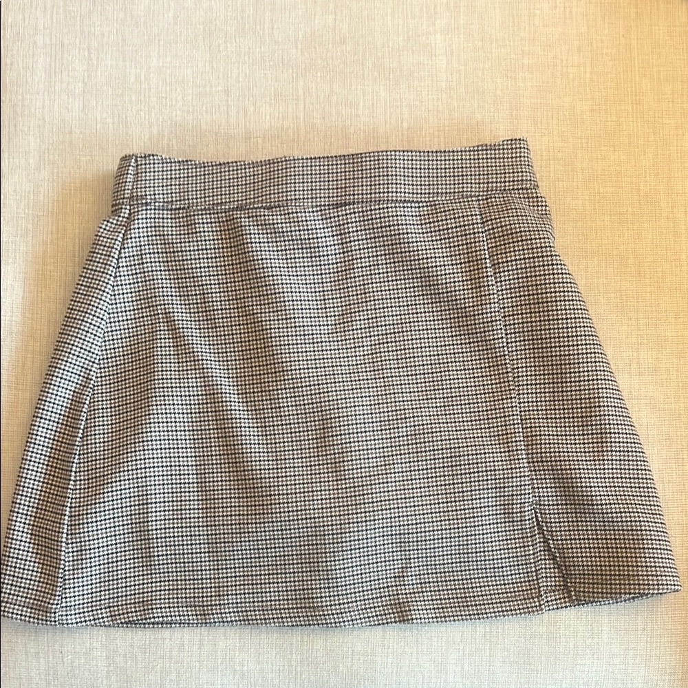 Hollister Brown Plaid Mini Skort